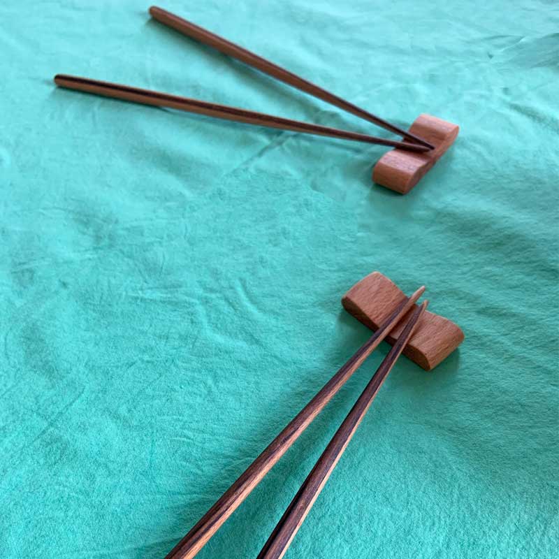 Kit de baguettes chinoises en hêtre et noyer - #Atelier Mentha 